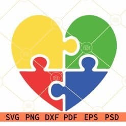 Autism heart puzzle SVG free, Autism awareness SVG free, Autism svg free