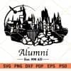 Hogwarts Alumni Est 990 SVG free, Harry Potter svg free, Hogwarts castle svg free