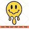 Melting Smiley SVG, melted smiley svg, Smiley Face Drip svg, Smiley face svg