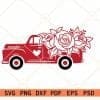 Valentine truck SVG free, Valentine Svg free, red truck svg free