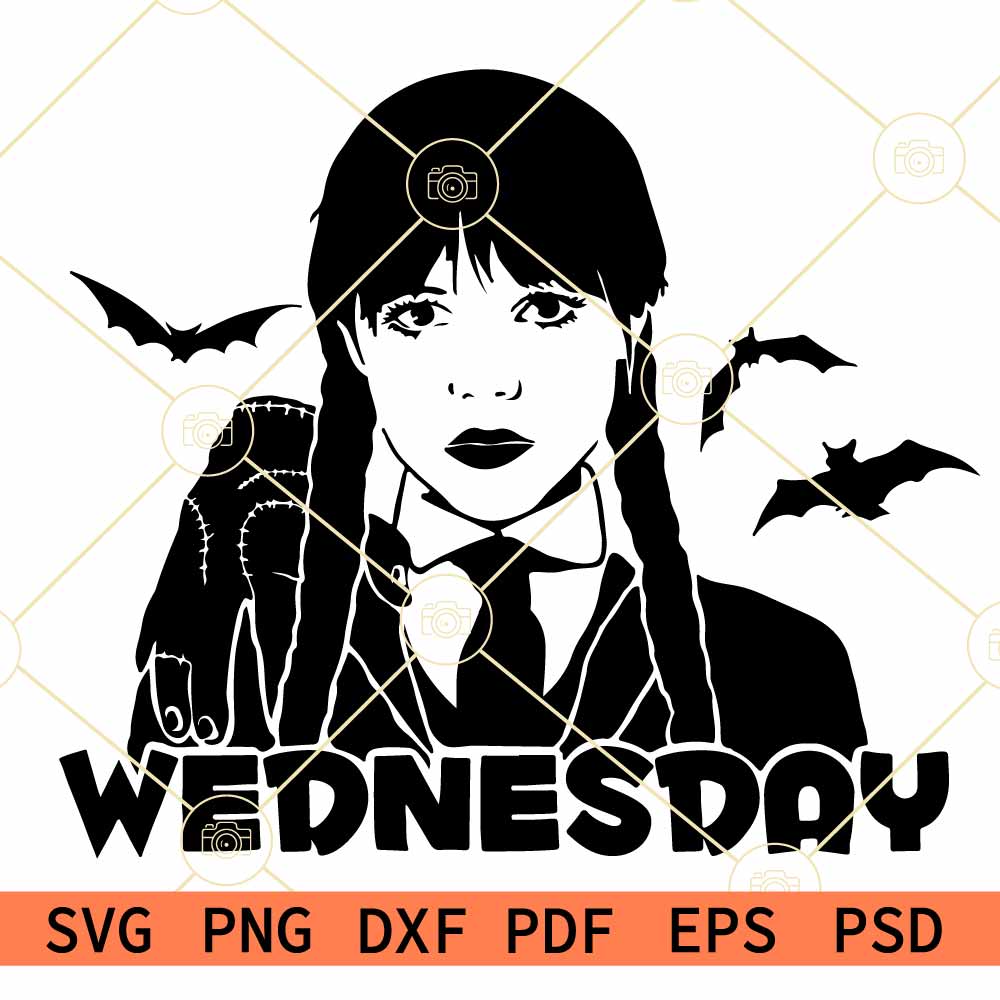 Wednesday Addams SVG free, Addams family SVG free, Jenna Ortega Svg free