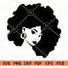 Afro hair woman SVG, Afro woman svg, black woman svg