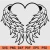 Angel Wings Heart SVG