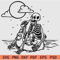 Beach Skeleton SVG