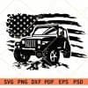Jeep American flag SVG, Jeep flag svg, American Jeep SVG