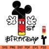 Mickey birthday svg