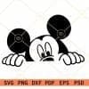 Peeking Mickey Mouse SVG, Mickey mouse peeking svg, Disney Mickey svg