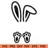 bunny ear and feet svg