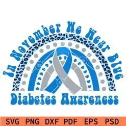 diabetes awareness in november we wear blue svg