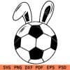 soccer ball with bunny ears svg
