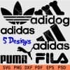 Adidas FILA PUMA Adidog Bundle SVG