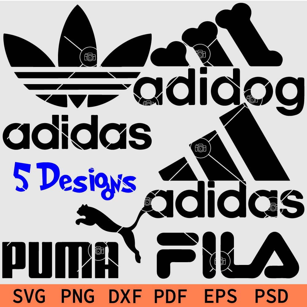 Adidas FILA PUMA Adidog Bundle SVG, FILA PUMA Adidas Logos Bundle SVG ...