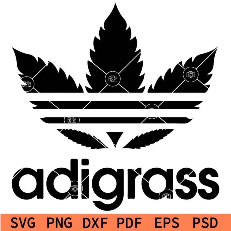 Adigrass SVG, Addidas logo SVG, funny addidas logo svg