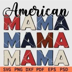 American mama stacked svg