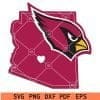 Arizona Cardinals Logo and map svg