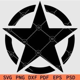 Army Star SVG, US Military Star svg