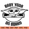 Baby Yoda on Board SVG