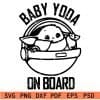 Baby Yoda On Board SVG