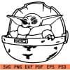 Baby Yoda in a basket SVG