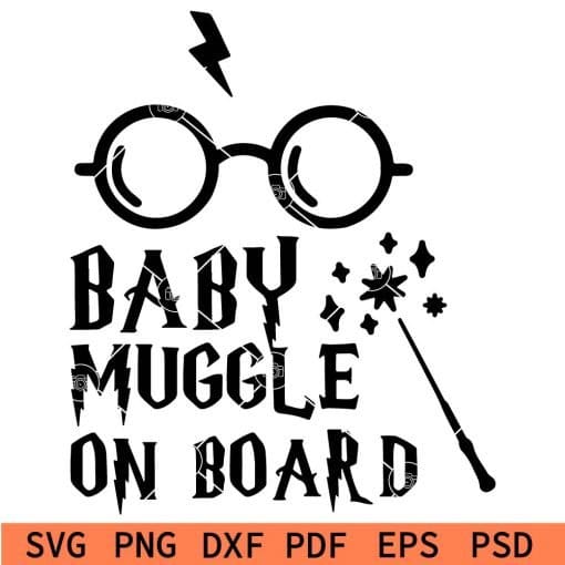 Baby muggle on Board SVG