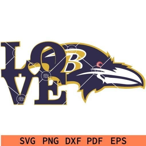 Baltimore Ravens Love SVG