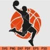 Basketball Player Inside Ball Scoring SVG