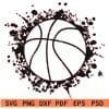 Basketball Splatter Black SVG