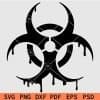 Dripping Biohazard Blood Symbol Svg