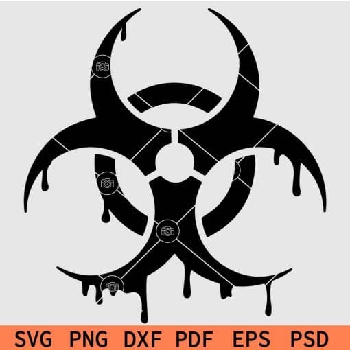 Dripping Biohazard Blood Symbol Svg