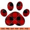 Buffalo plaids Dog Paw SVG