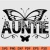 Leopard Prints Auntie Butterfly SVG