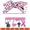 Cancer Bandana name Frame svg