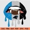 Carolina Panthers Dripping Lips svg