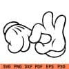 Disney Finger in Hole Hand Gesture Svg,