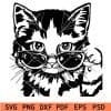 Cat with sunglasses svg