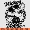Checkered Magical Mickey Mouse Waving SVG