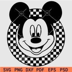 Checkered Mickey Mouse SVG
