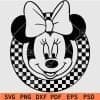 Checkered Minnie Mouse SVG
