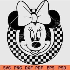 Checkered Minnie Mouse SVG