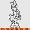 Daisy Duck with Bow SVG