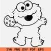 Monster Elmo eating Cookie SVG