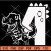 Dinosaur Number four SVG