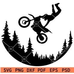 Motocross Biker SVG