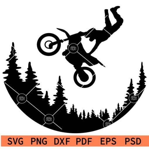 Motocross Biker SVG