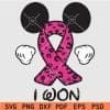 I Won Cancer awareness Ribbon SVG