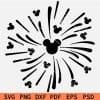 Mickey Mouse Head Fireworks SVG