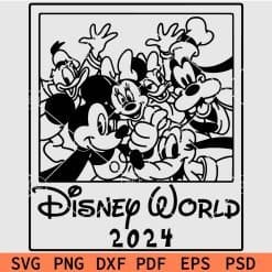 Disney World 2024 svg, Mickey and Friends 2024 Frame SVG
