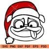 Santa dog cartoon svg