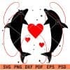 Dolphins Love SVG