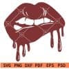 Teeth Biting Lips SVG